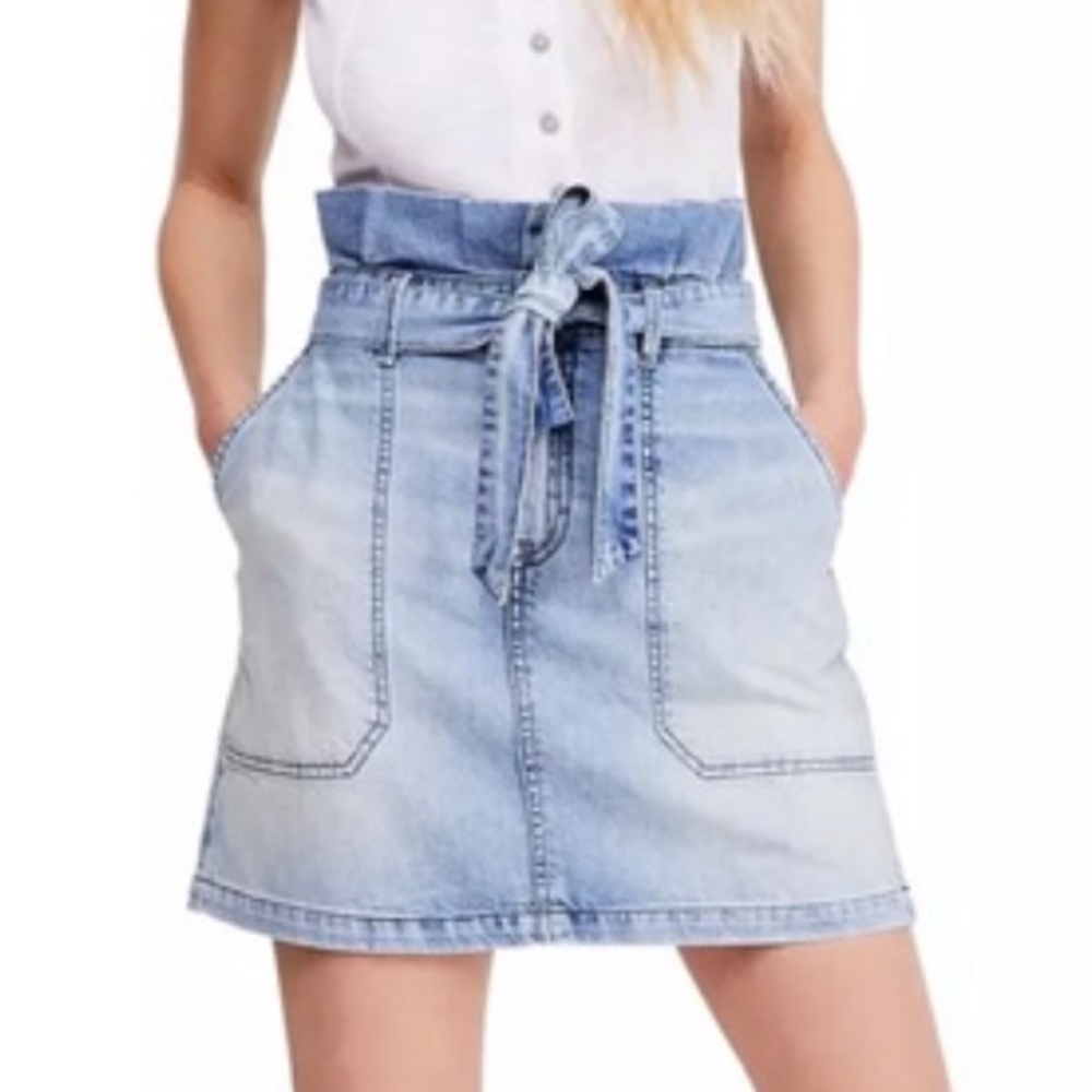 Free people denim skirt!